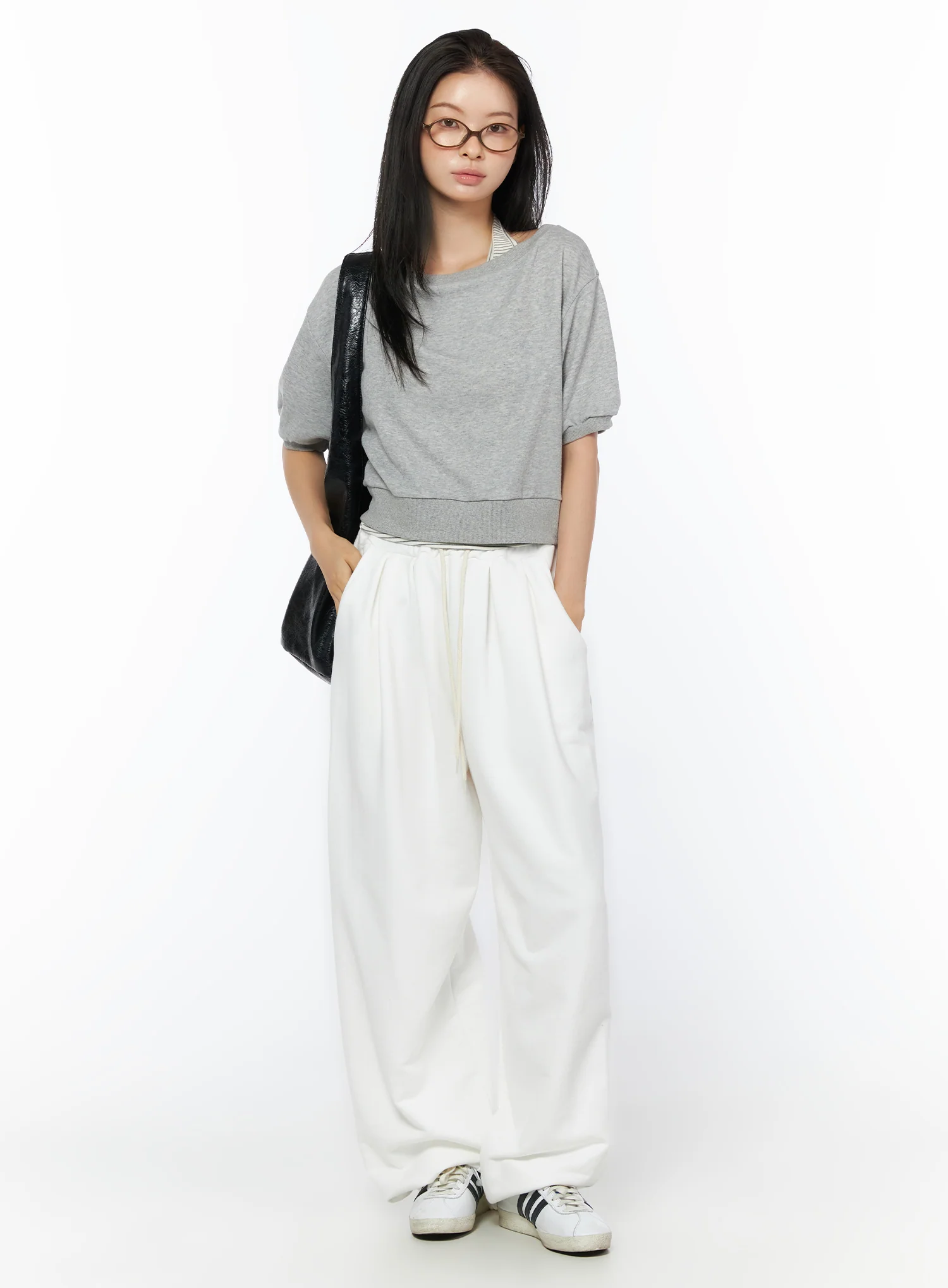Wide Leg Pleated Sweatpants IU516 - Image 6