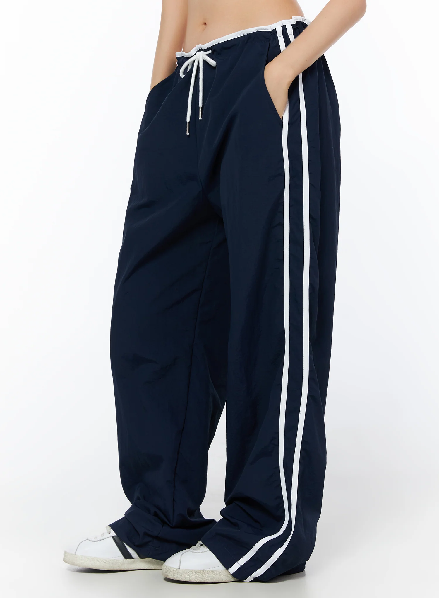 Wide Leg Stripe Track Pants IU516