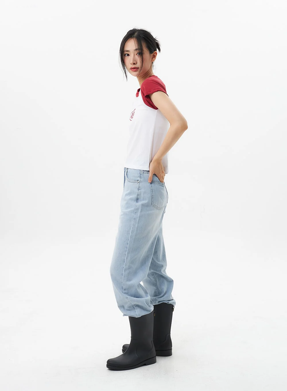 Wide Straight Leg Jeans OL304 - Image 8