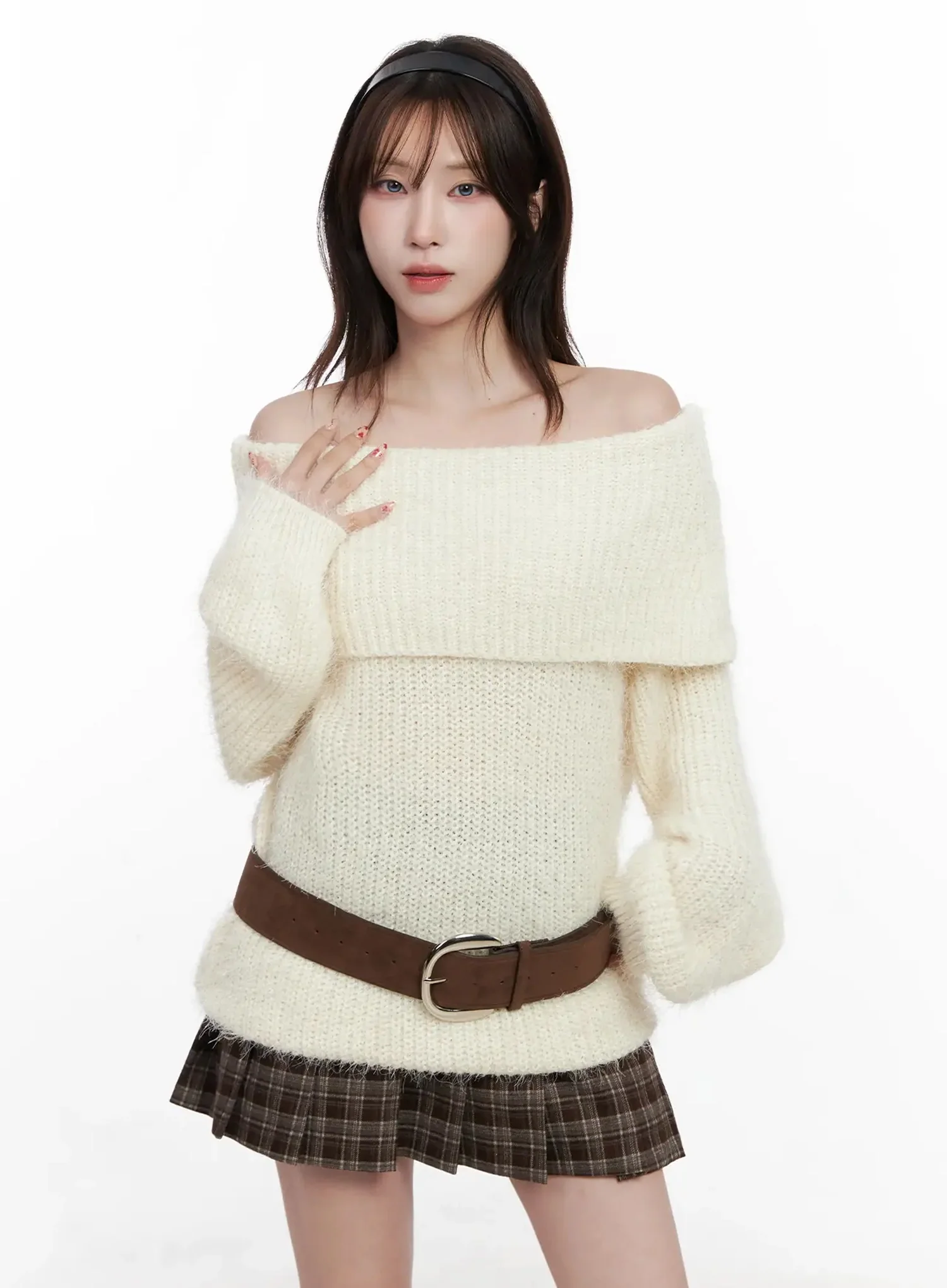 Wide Suede Belt IN503 - Image 10