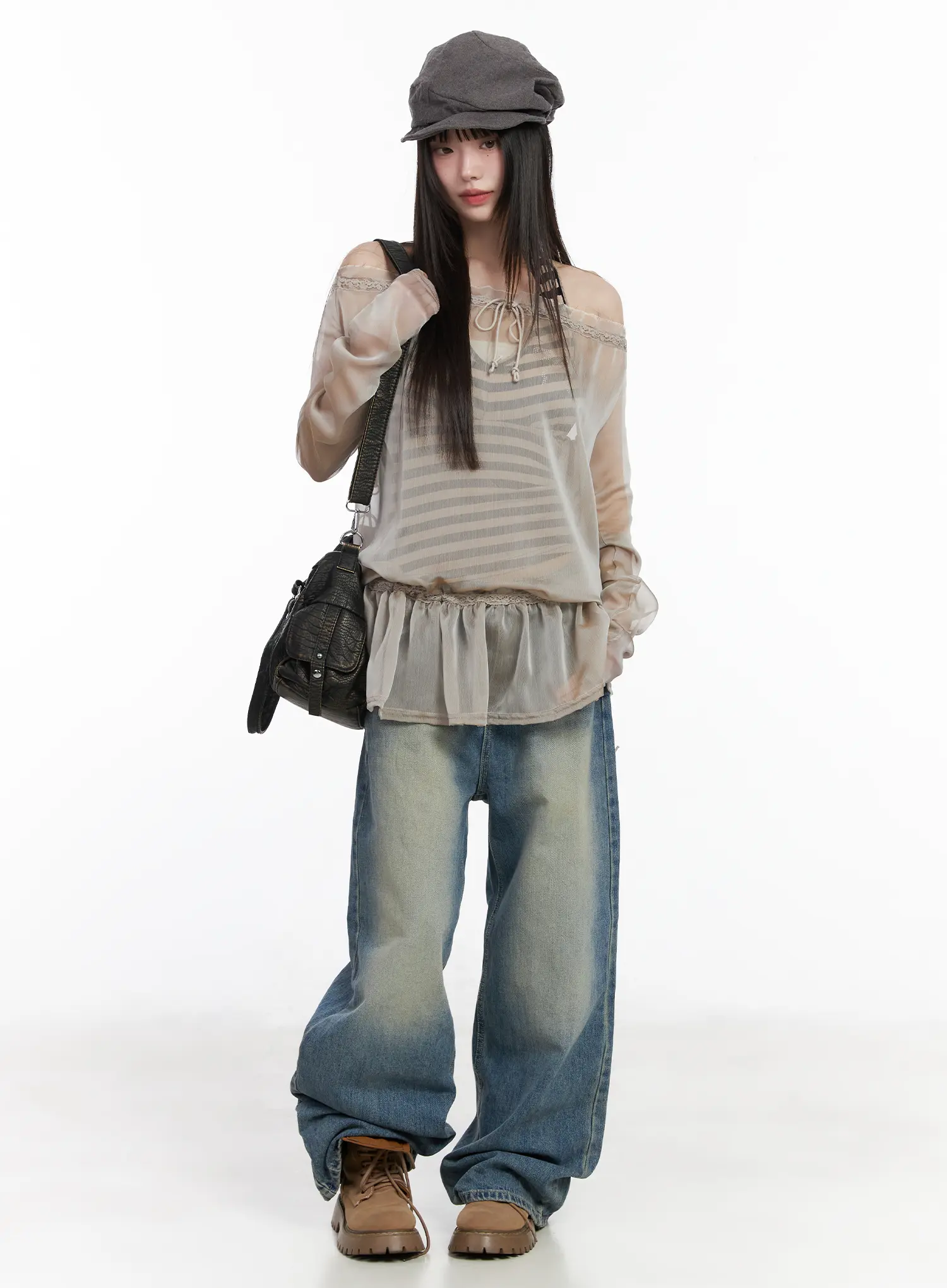 Winona Vintage Wash Baggy Jeans CM524 - Image 8