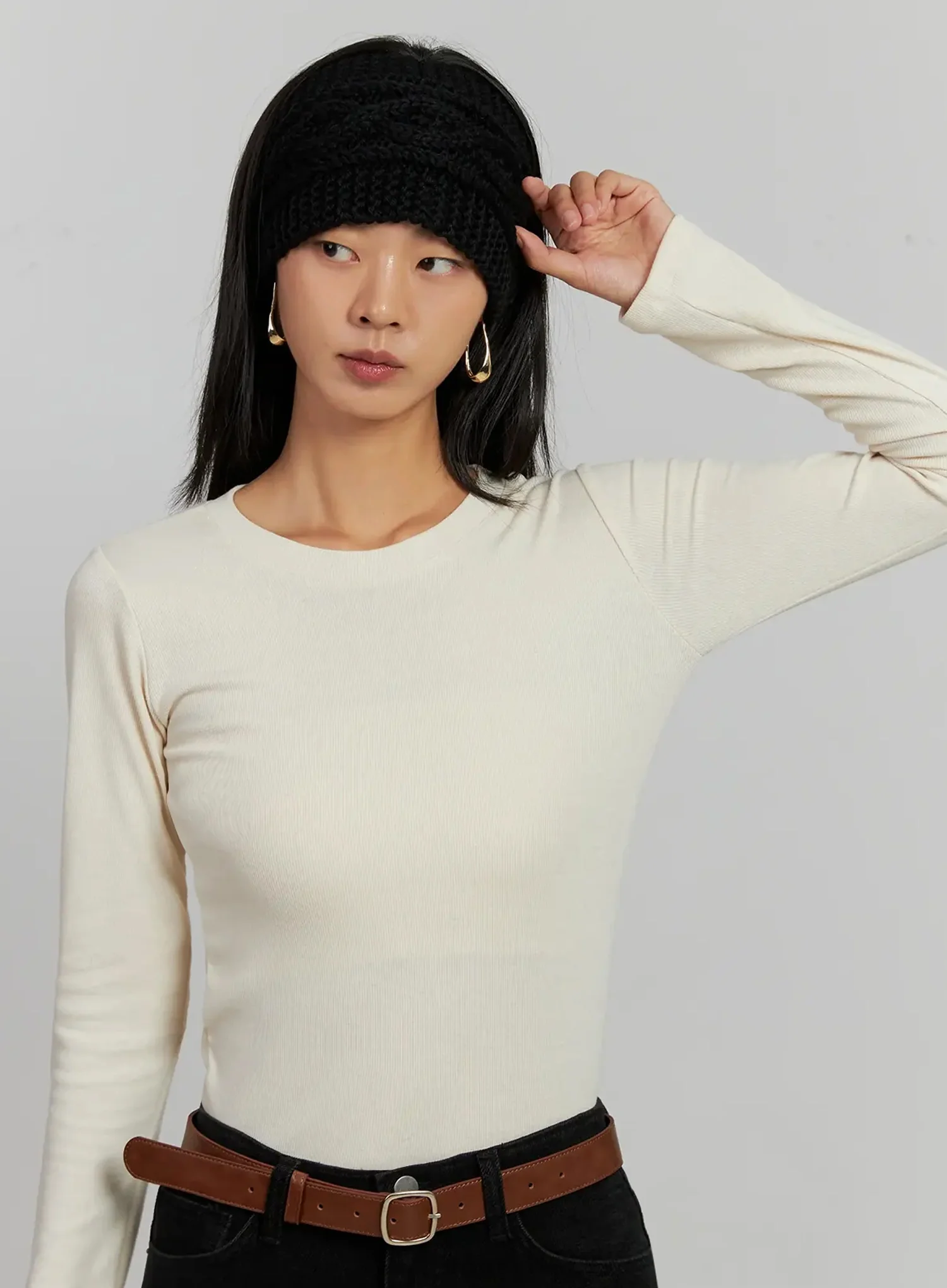 Winter Knit Hearband IJ505 - Image 2