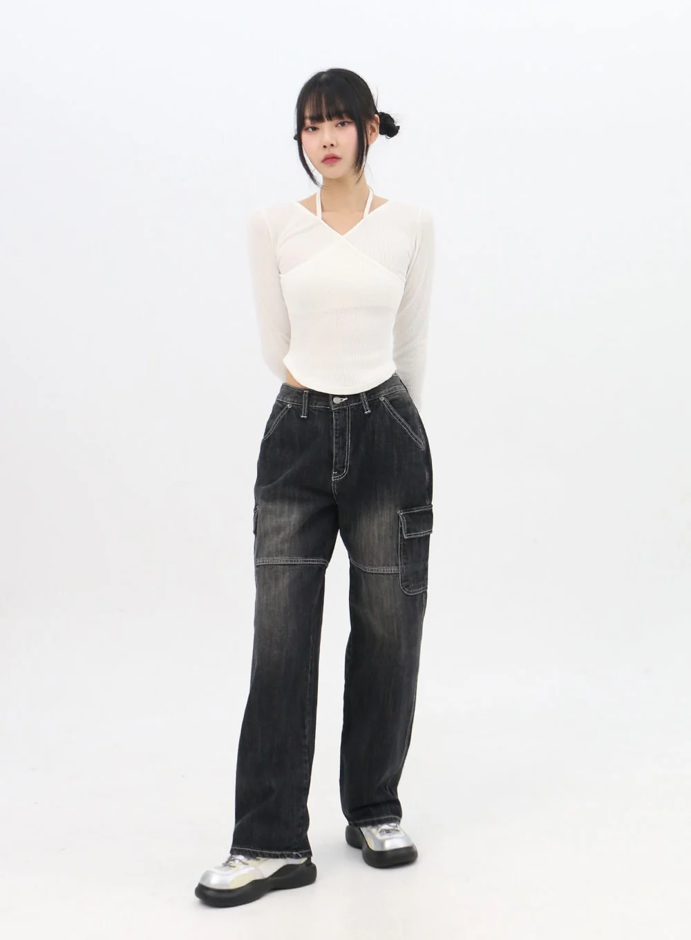 Wrap Halter Neck Slim Fit Tee IN310 - Image 6