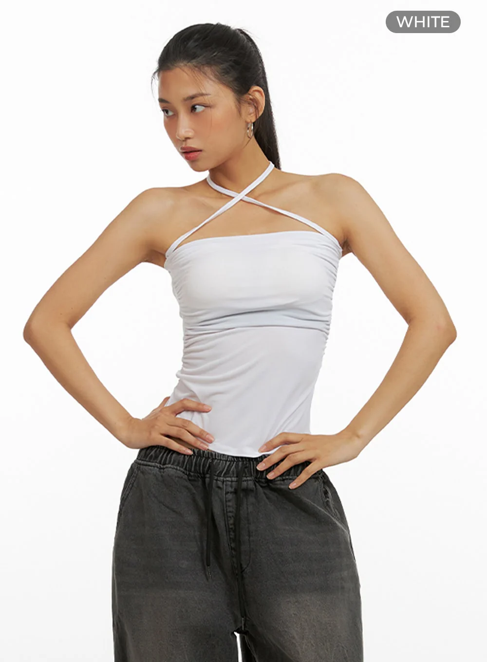 X-Strap Halter Crop Top IU412 - Image 10