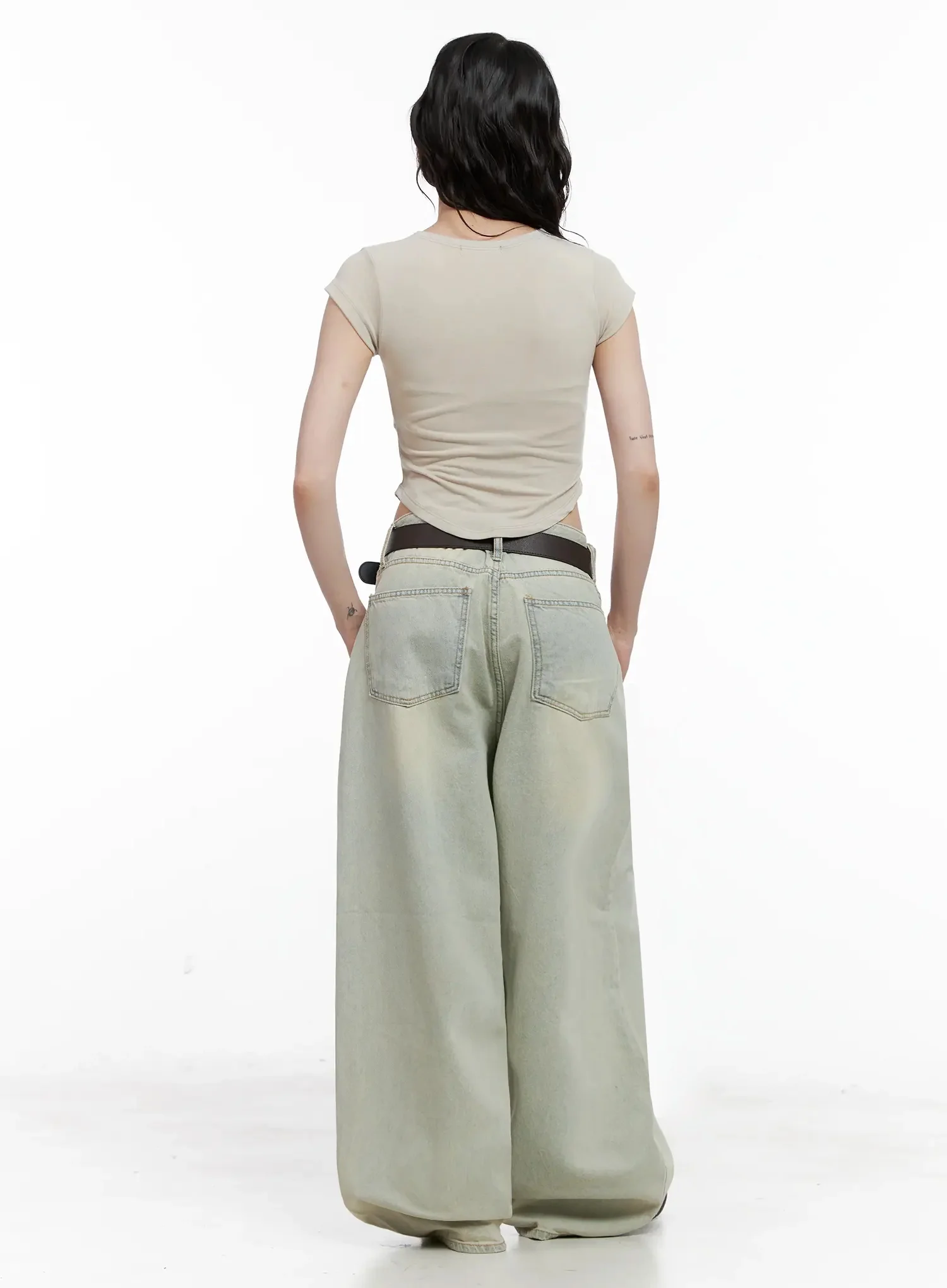 Xiaoting Vintage Style Wide-Leg Denim IL531 - Image 14