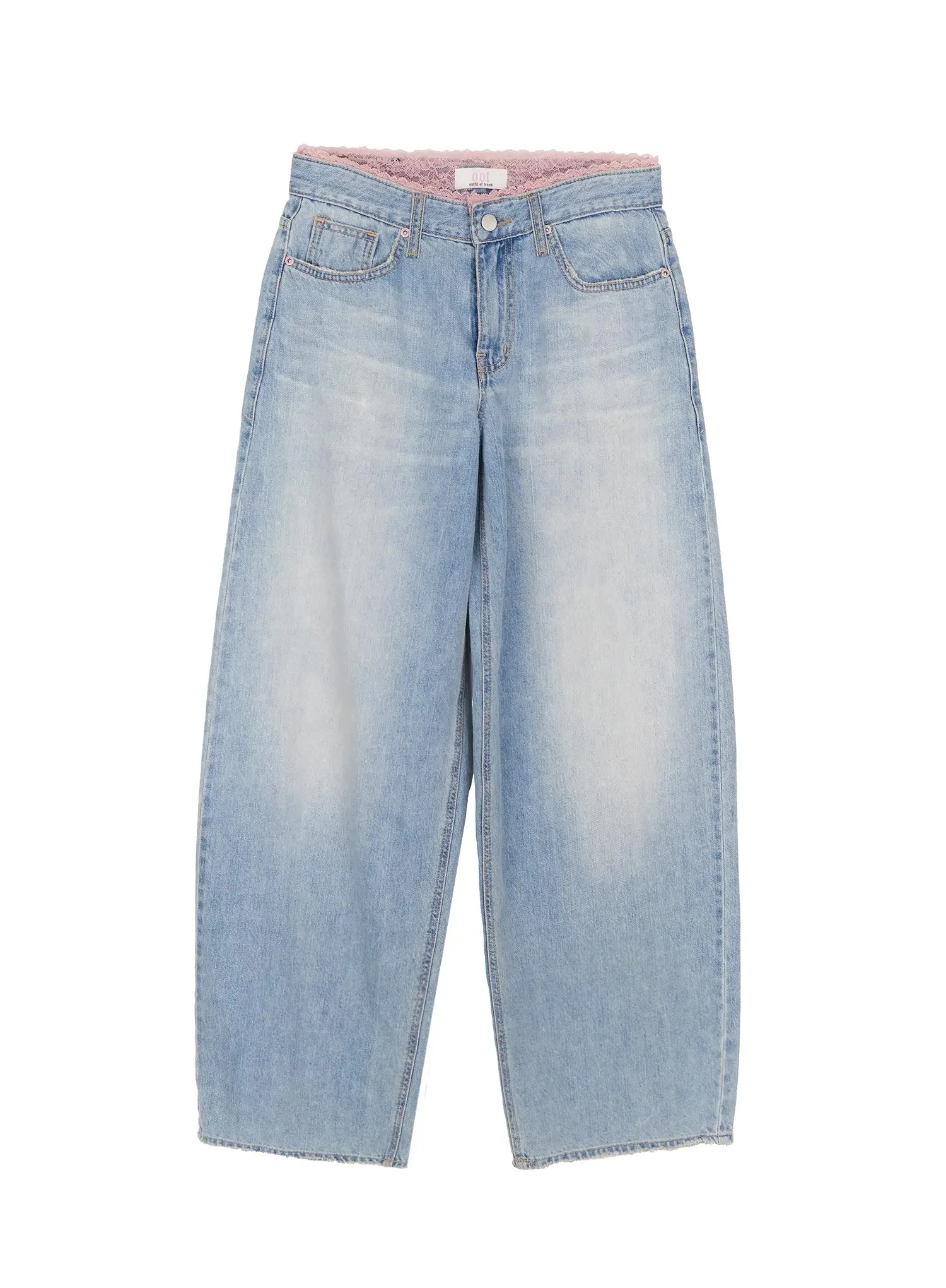 Yoko Lace Layered Wide Leg Jeans IY504 - Image 16