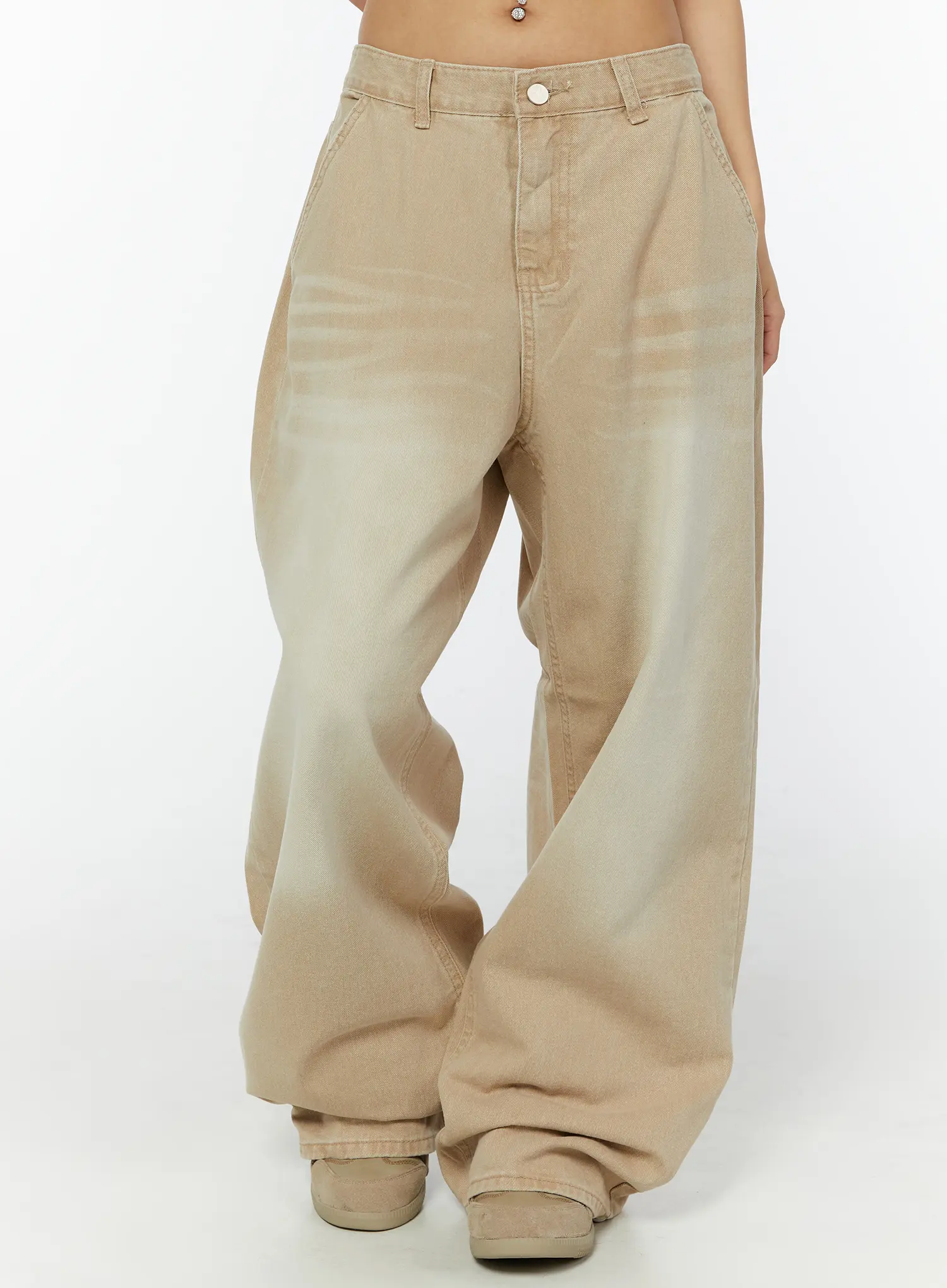 Zyra Brushwashed Wide Leg Jeans CY521
